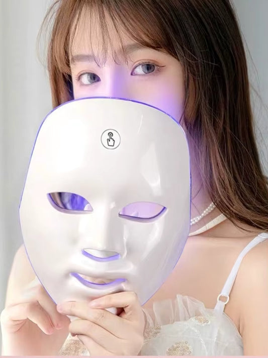 Masque LED de Beauté pour le Visage – Thérapie Lumières Colorées – Anti-Imperfections & Éclat du Teint