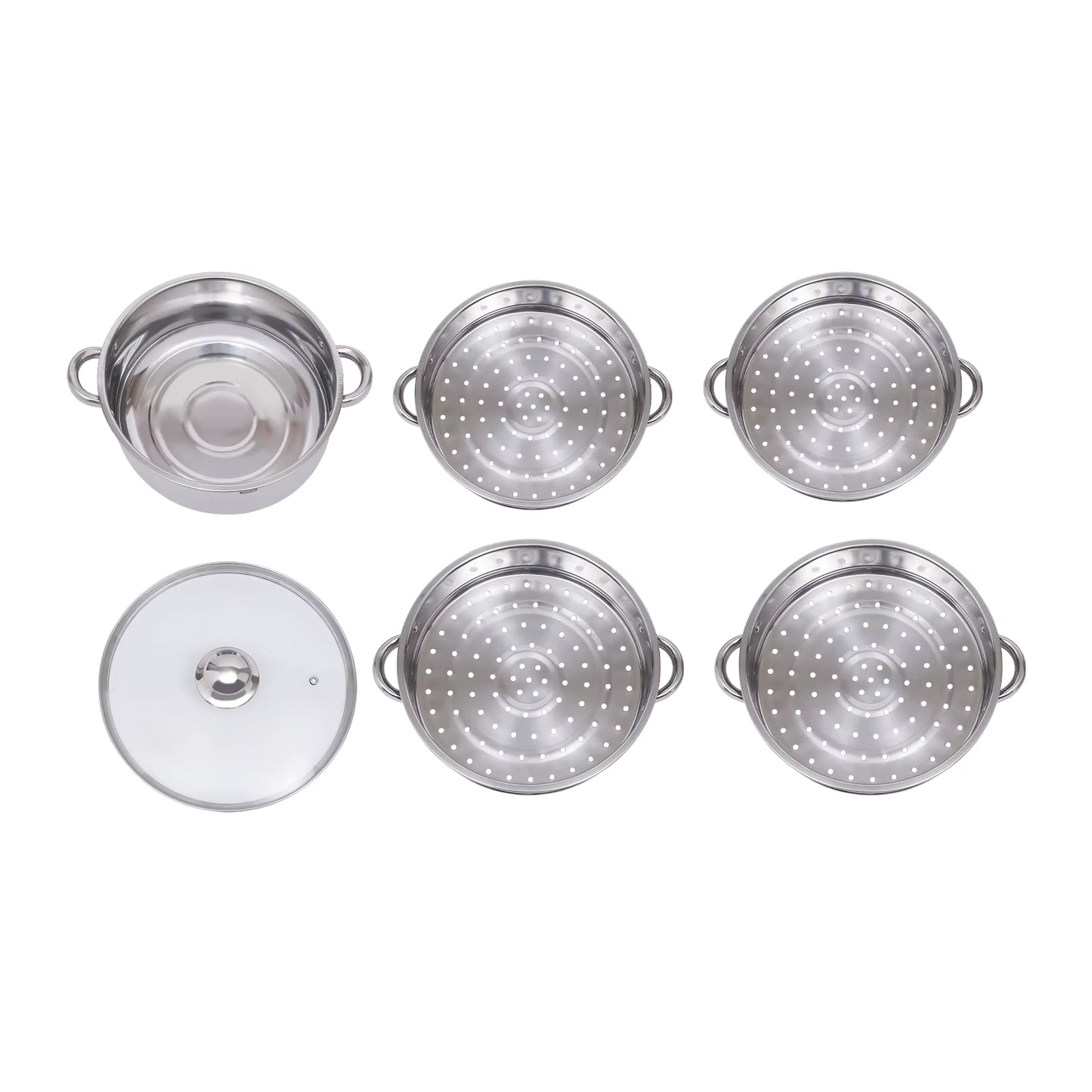 Cuiseur vapeur inox 5 niveaux 26-30 cm