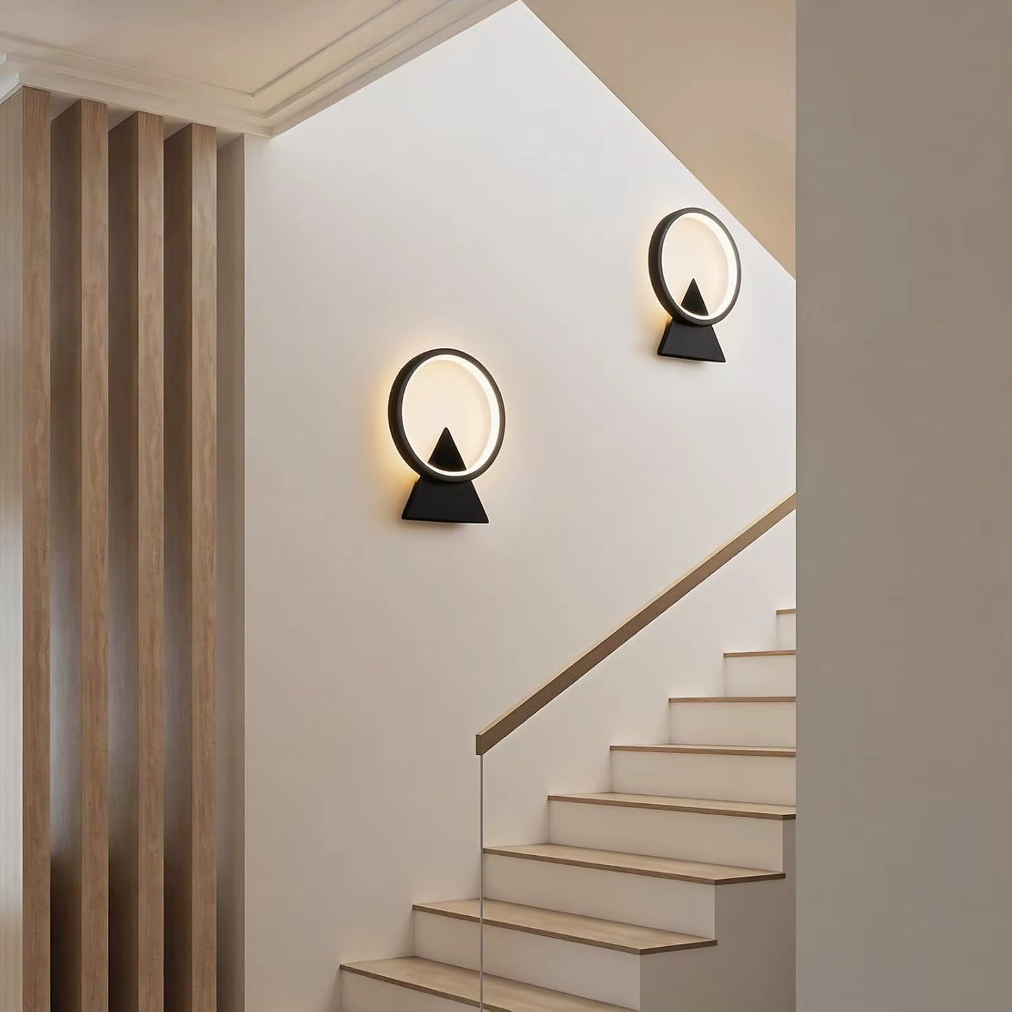 Applique Murale LED Moderne 8W Halo Circulaire Blanc Chaud 3000K – Luminaire Décoratif Design pour Salon, Chambre et Couloir