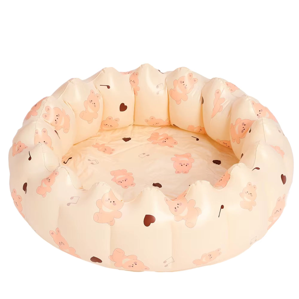 Piscine Gonflable Enfant Ronde Épaisse Motif Animal – Bassin Bébé Pliable pour Jardin Terrasse Été