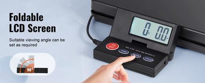 Balance Postale Numérique 110 lb – Balance d’Expédition LCD Pliable AC/DC