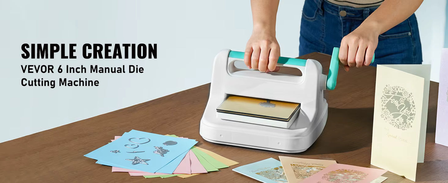 Machine de Découpe et Gaufrage Manuelle 6/9 Pouces – Mini Presse Scrapbooking – Outil DIY Cartes & Loisirs Créatifs