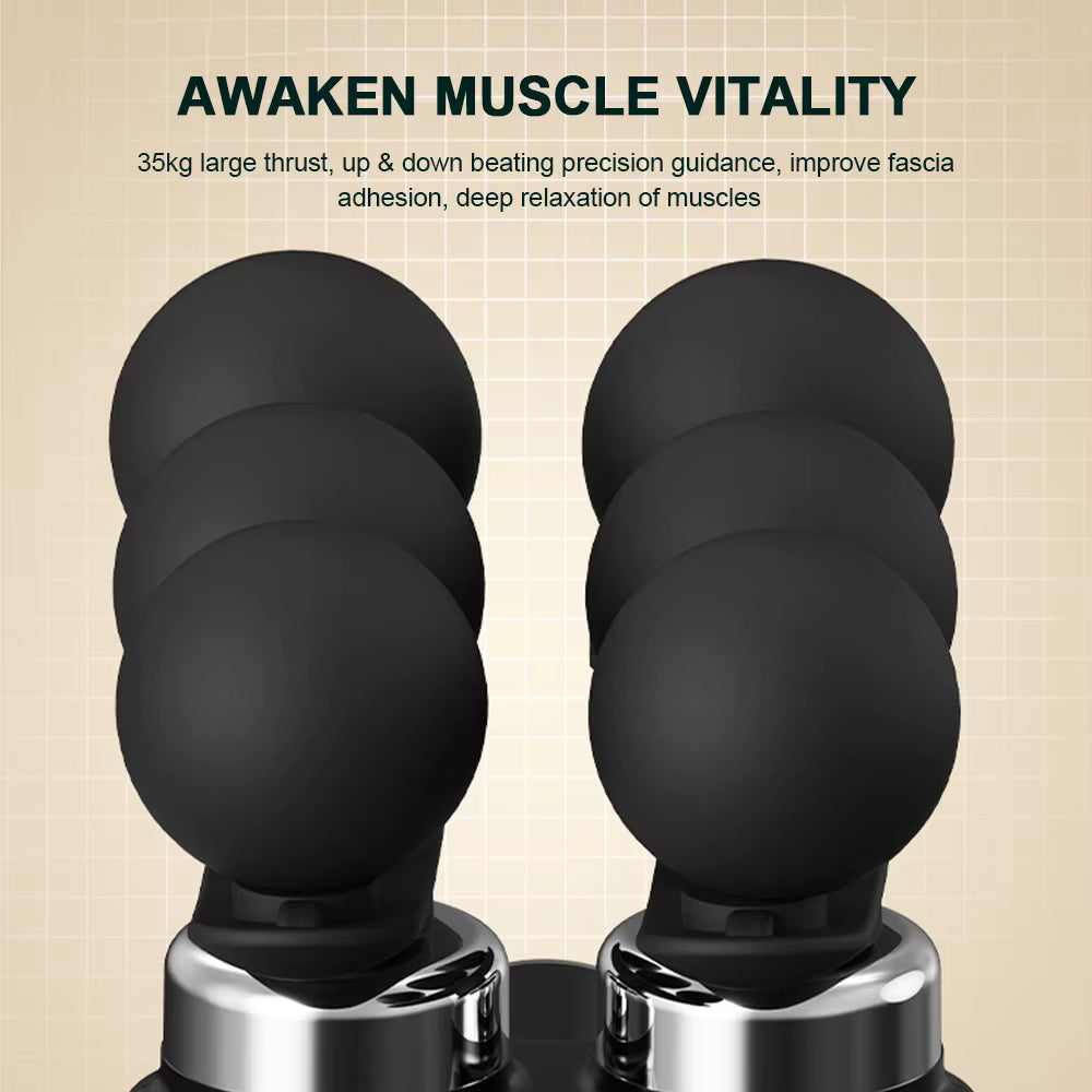 Pistolet de Massage Électrique 6 Têtes – Masseur Musculaire Haute Fréquence, Relaxation Corps, Dos, Nuque, Sport & Récupération