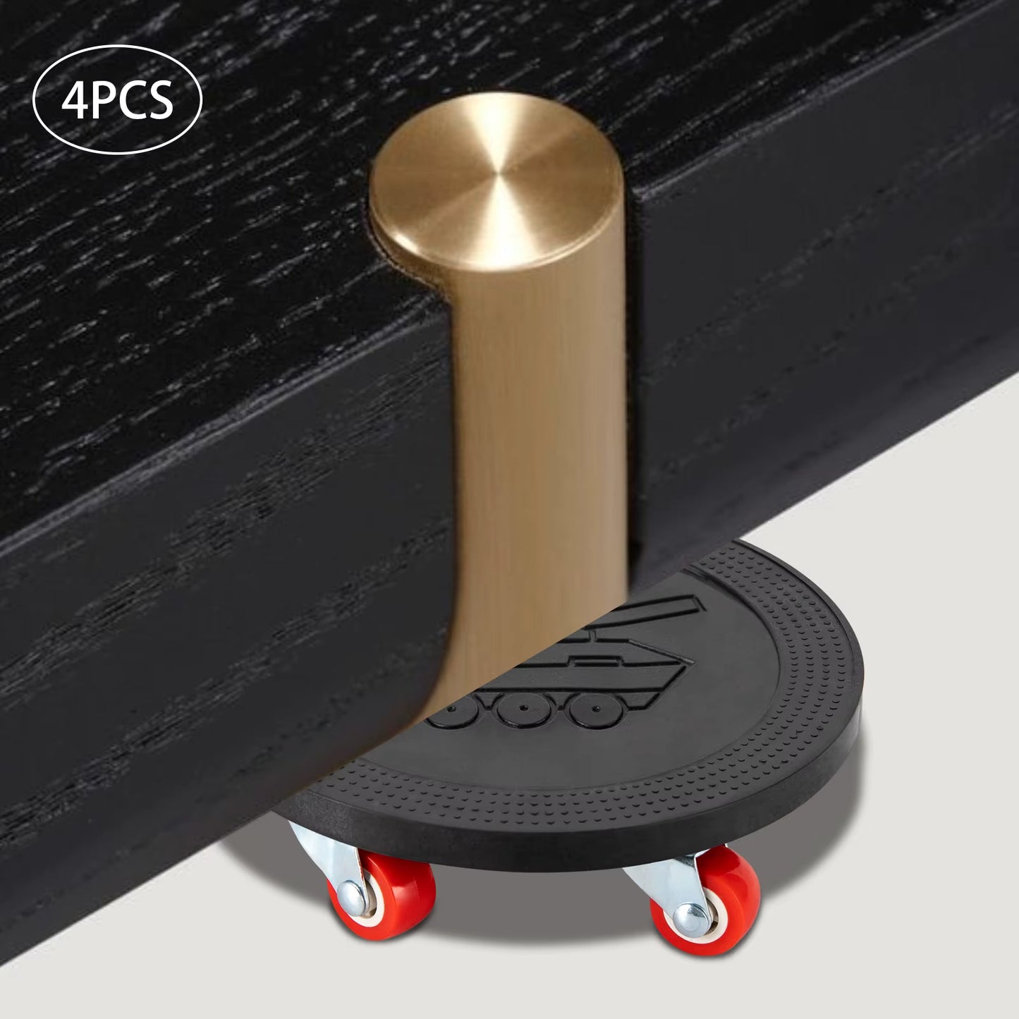 Kit déplacement meubles 4 pièces avec roulettes 360°, levier de levage, support mobile pour meubles lourds, transport facile