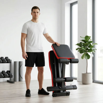 Banc de Musculation Multifonction Réglable 7 Positions – Pliable – Développé Couché & Haltères