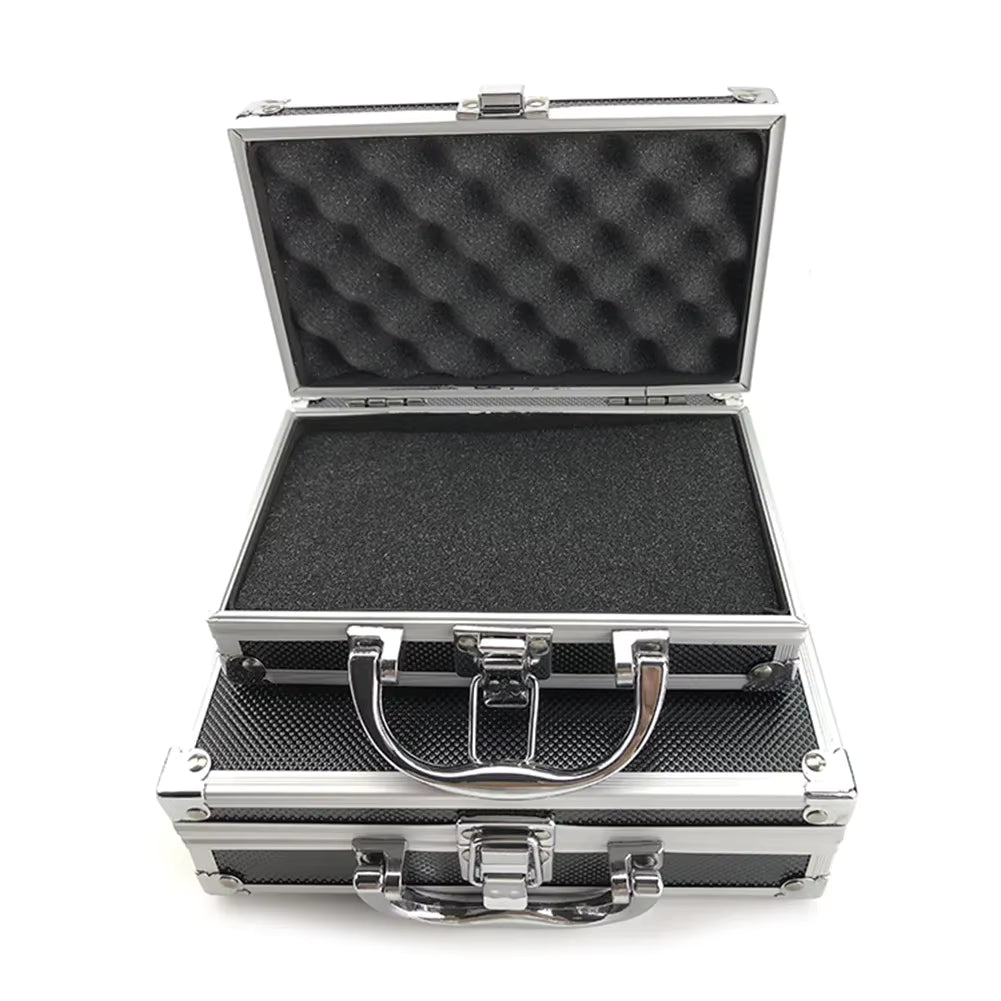 Boîte de rangement en alliage d’aluminium antichoc – Coffre de stockage portable pour outils et documents – Usage maison et voyage