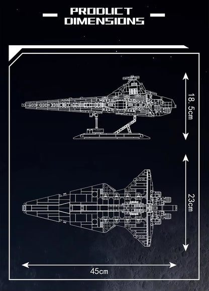 Vaisseau Spatial République – Modèle Attack Cruiser – Blocs de Construction Type MOC – Compatible 21074