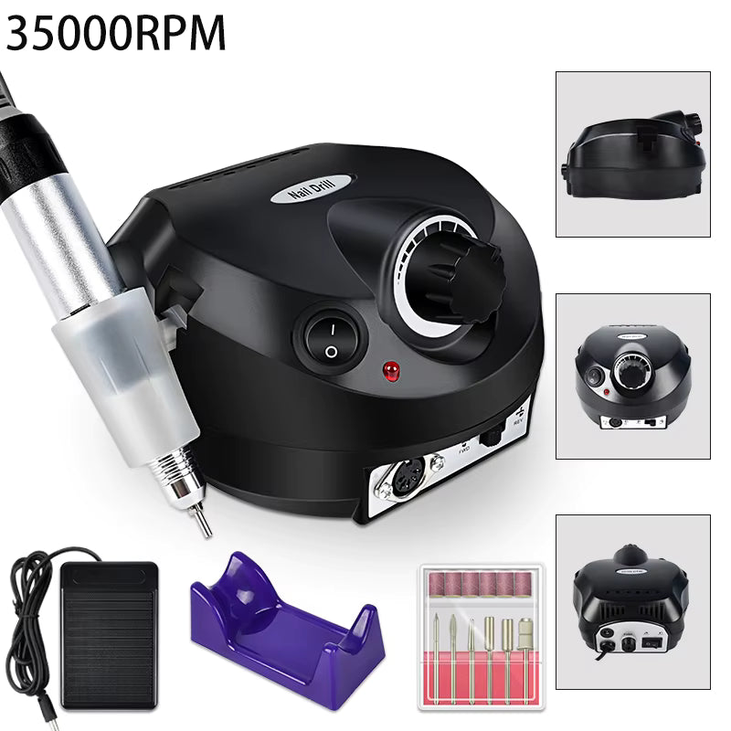 Kit Manucure UV Gel Complet avec Lampe LED et Ponceuse Électrique – Ensemble Faux Ongles Nail Art Professionnel avec Accessoires et Extensions