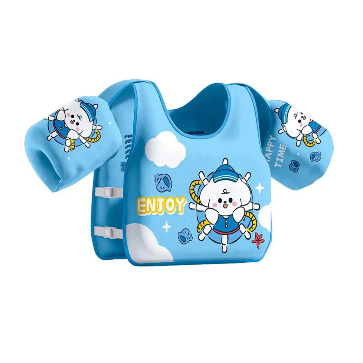 Gilet de Natation Enfant avec Flotteurs Intégrés Réglables – Brassards Flottaison Bébé – Sécurité Piscine & Plage