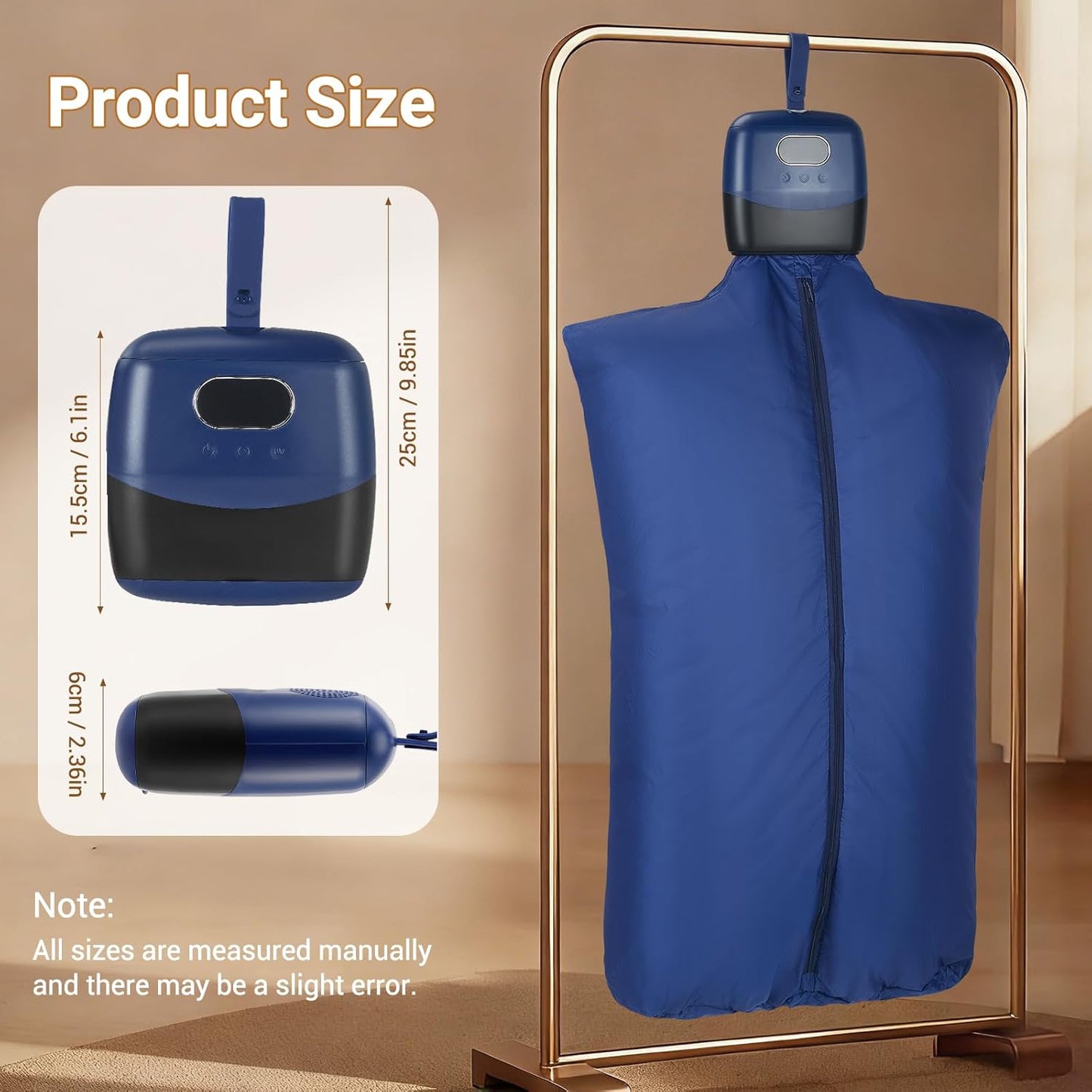 Sèche-Linge Électrique Portable 600W Pliable – Mini Sèche-Linge de Voyage avec Minuterie