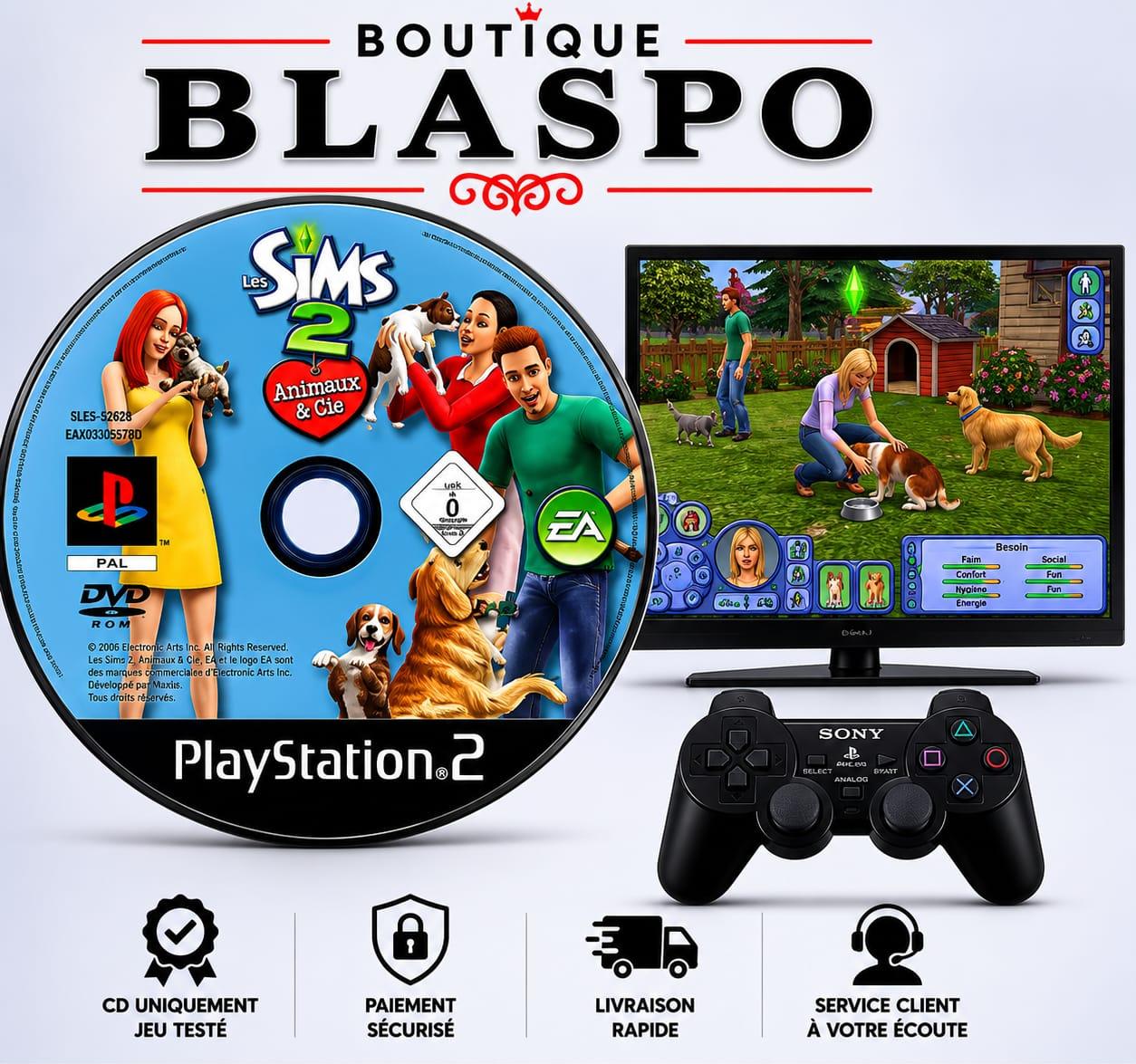 The Sims 2 Pets – Jeu PS2 – CD seul sans boîtier