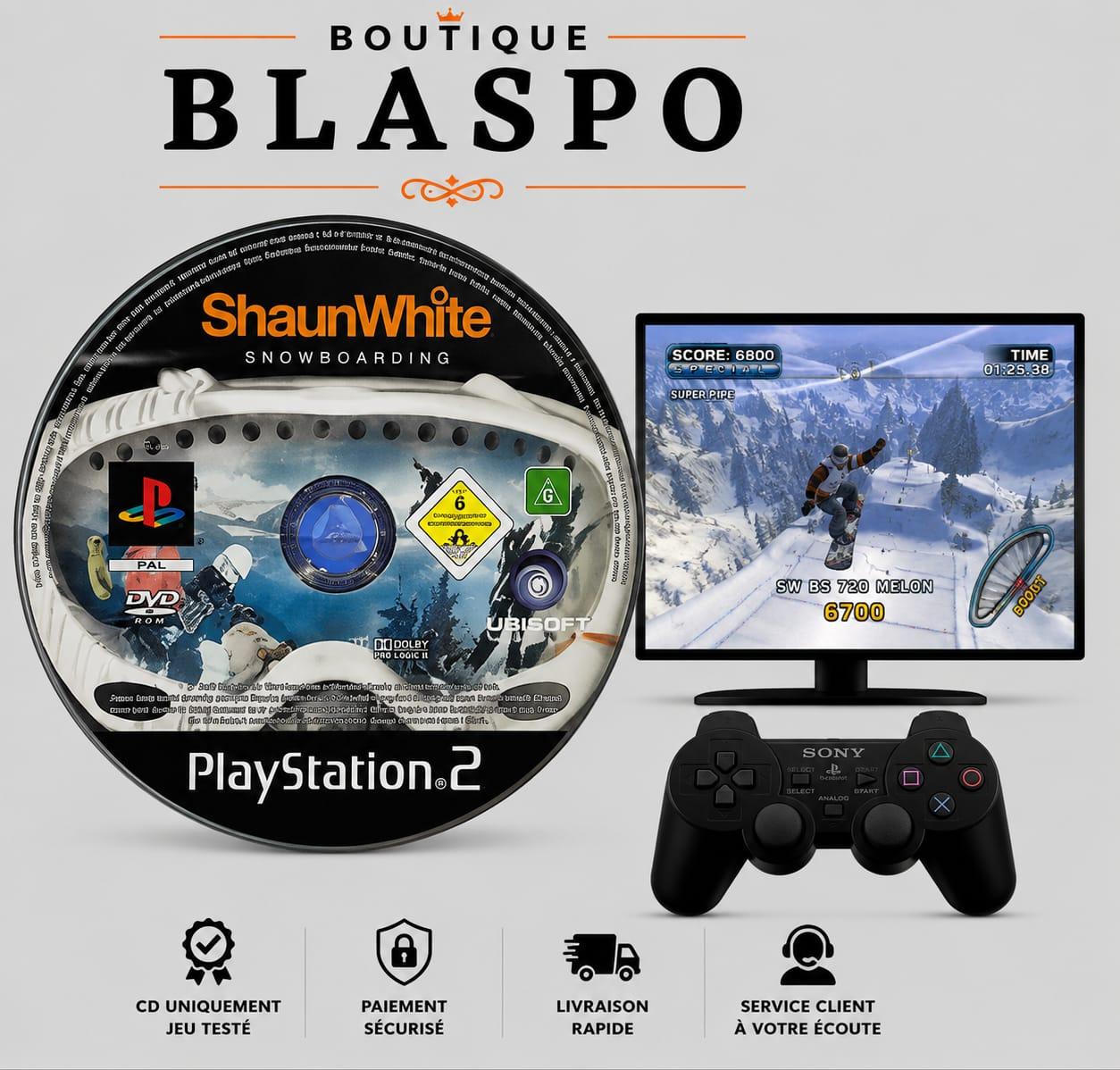 Shaun White Snowboarding – PS2 – CD seul sans boîtier – Snowboard