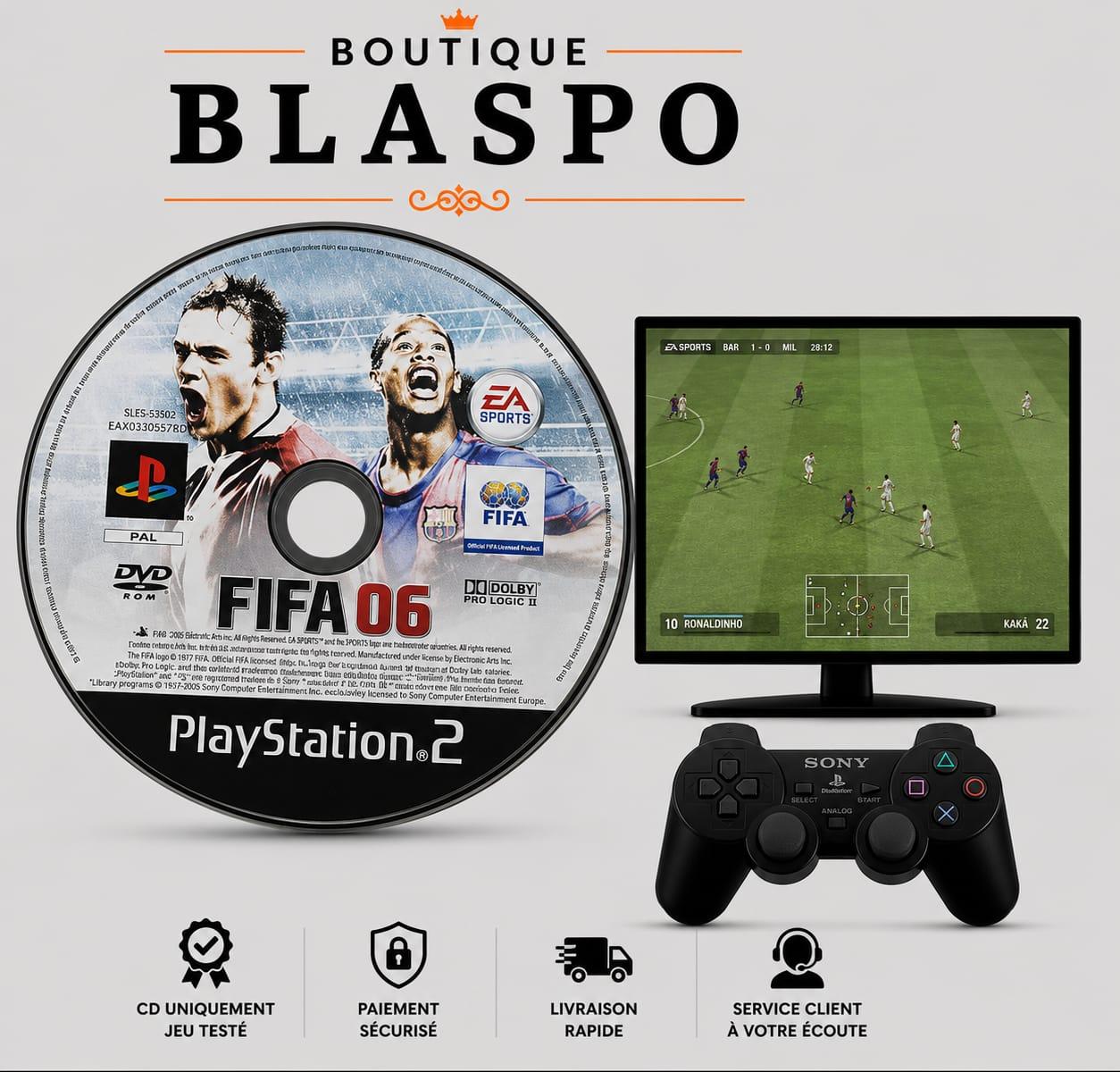 FIFA 06 – Jeu PlayStation 2 PS2 PAL – CD seul sans boîtier