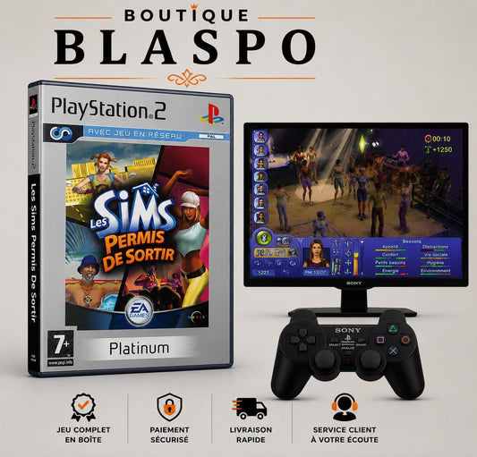 Les Sims Permis de Sortir Platinum PS2 PlayStation 2 PAL Français Jeu de Simulation de Vie
