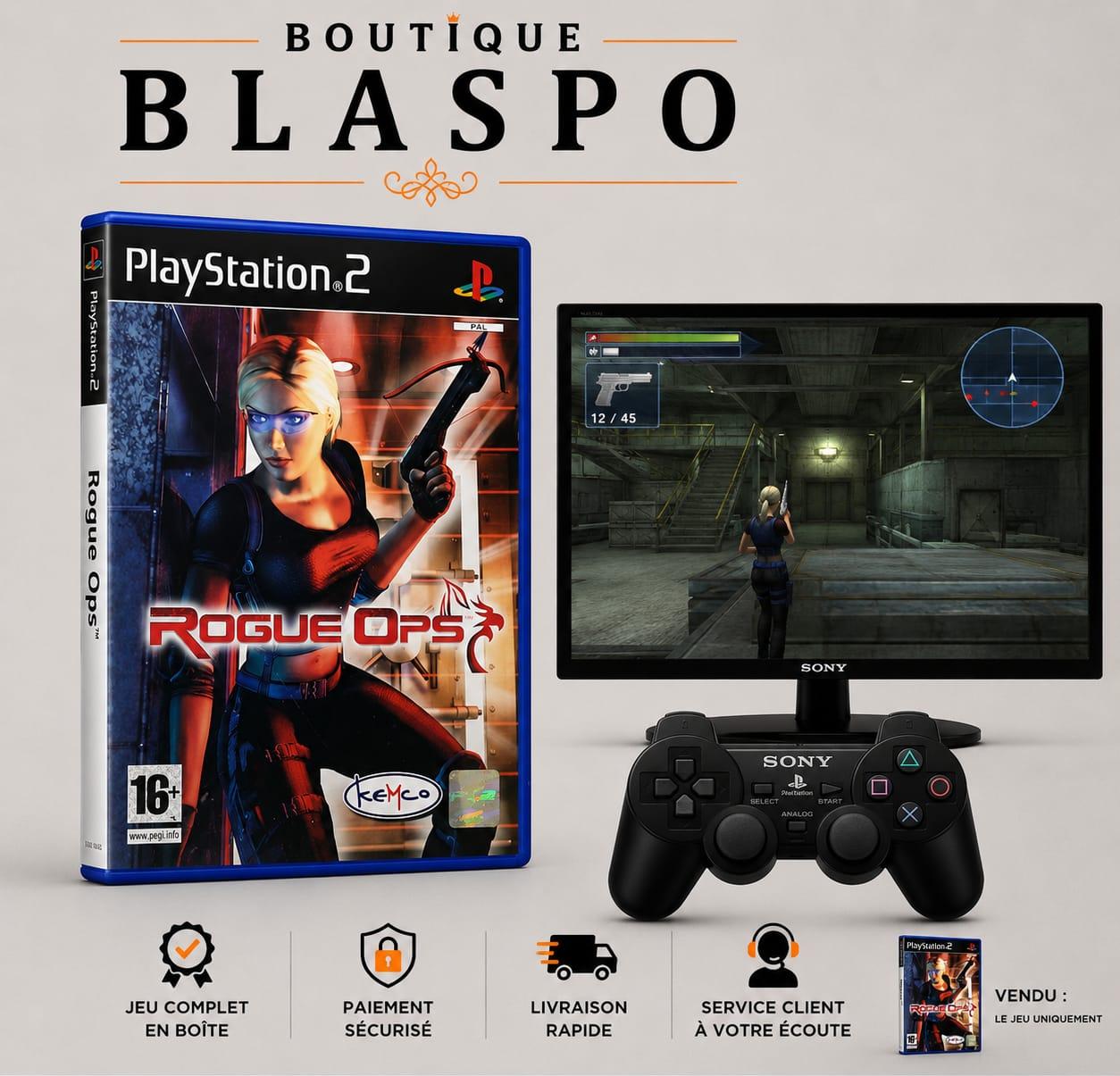 Rogue Ops PS2 PlayStation 2 PAL Jeu d’Action Infiltration Espionnage Complet
