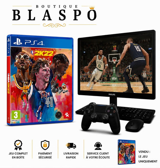 NBA 2K22 PS4 Jeu de Basket-Ball Simulation Sportive Édition 75th Anniversary PlayStation 4 2K Games