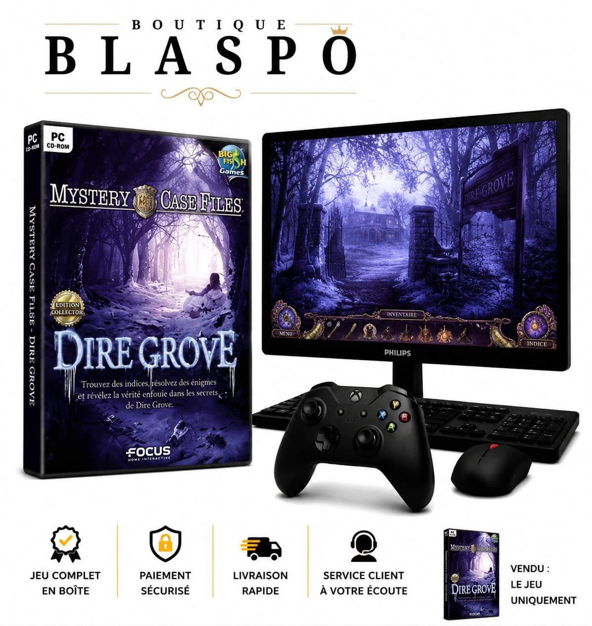 Mystery Case Files Dire Grove Édition Collector PC Jeu d'Aventure Objets Cachés Enquête Mystère Français