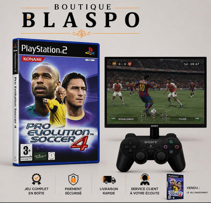 实况足球4 – PES 4 PS2 – 足球游戏 – PlayStation 2 – Konami – PAL 法版