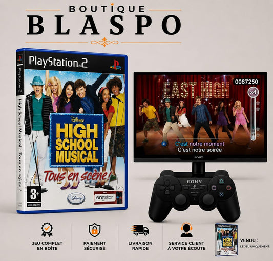 Disney High School Musical Tous en Scène ! PS2 Jeu Musical Karaoké Chant PlayStation 2 PAL