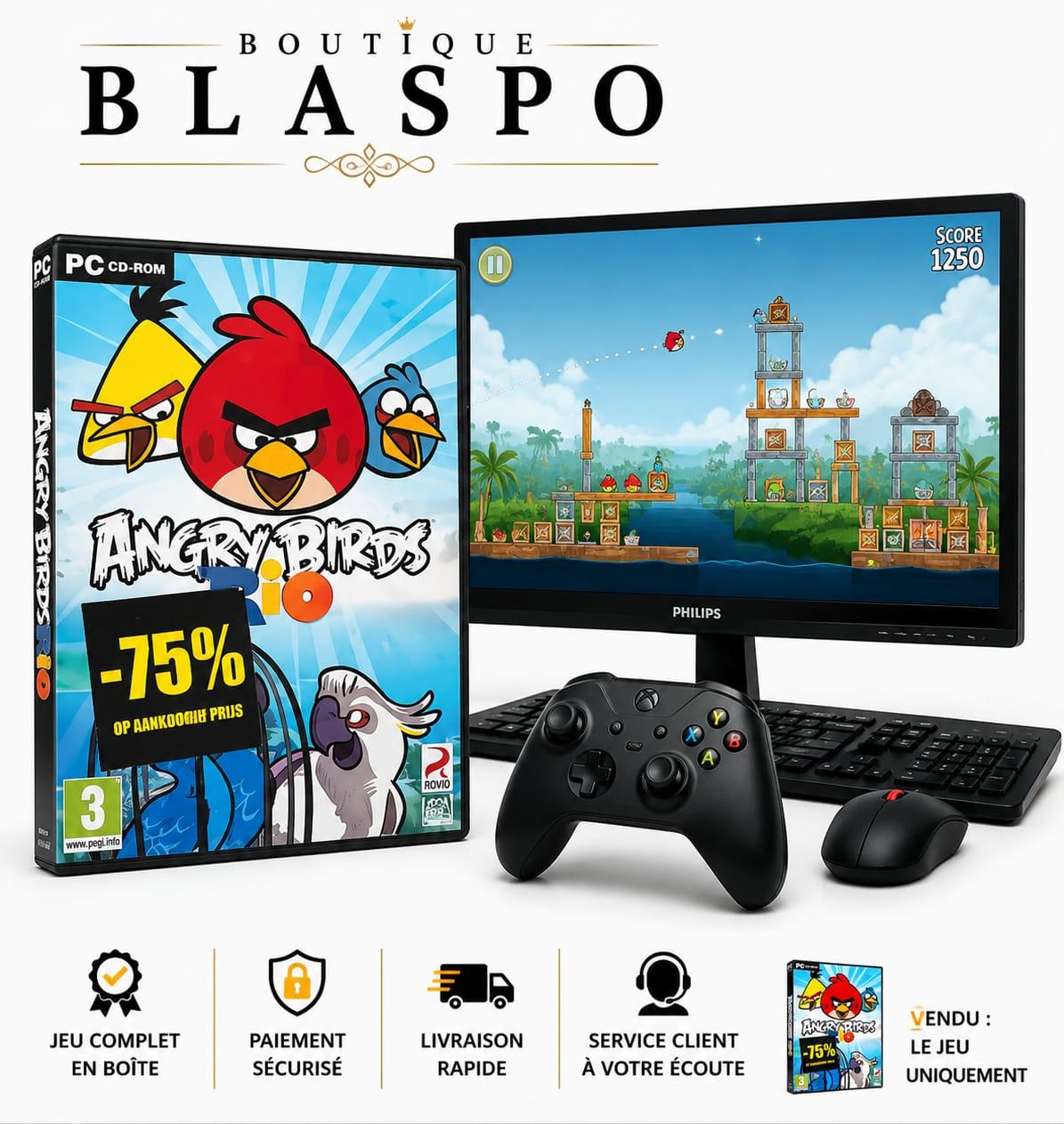 Angry Birds Rio PC CD-ROM Jeu d’Action Réflexion Aventure Rovio Entertainment Version PC