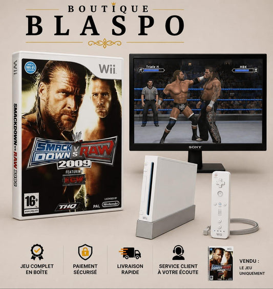 WWE SmackDown vs Raw 2009 Wii Jeu de Catch Wrestling THQ PAL PEGI 16+