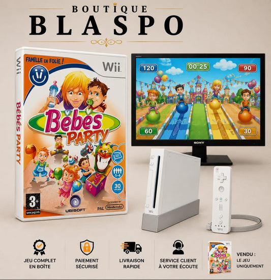 Bébés Party Wii Jeu Famille Mini-Jeux Ubisoft PAL Français Multijoueur