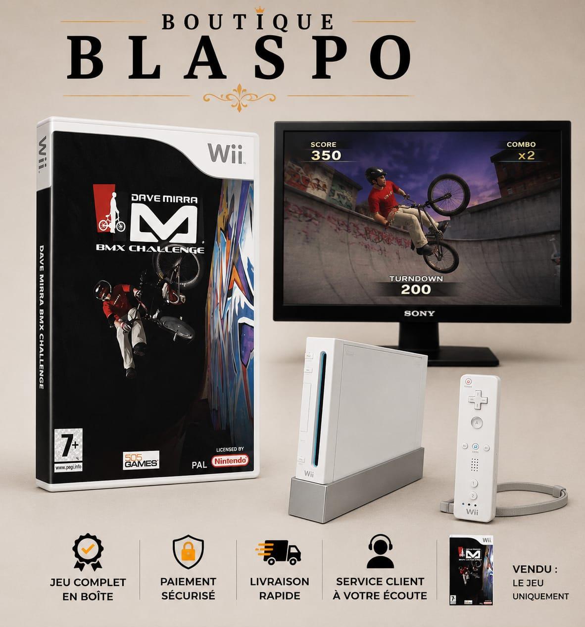Dave Mirra BMX Challenge Wii Jeu de Sport BMX Course Cascades 505 Games PAL