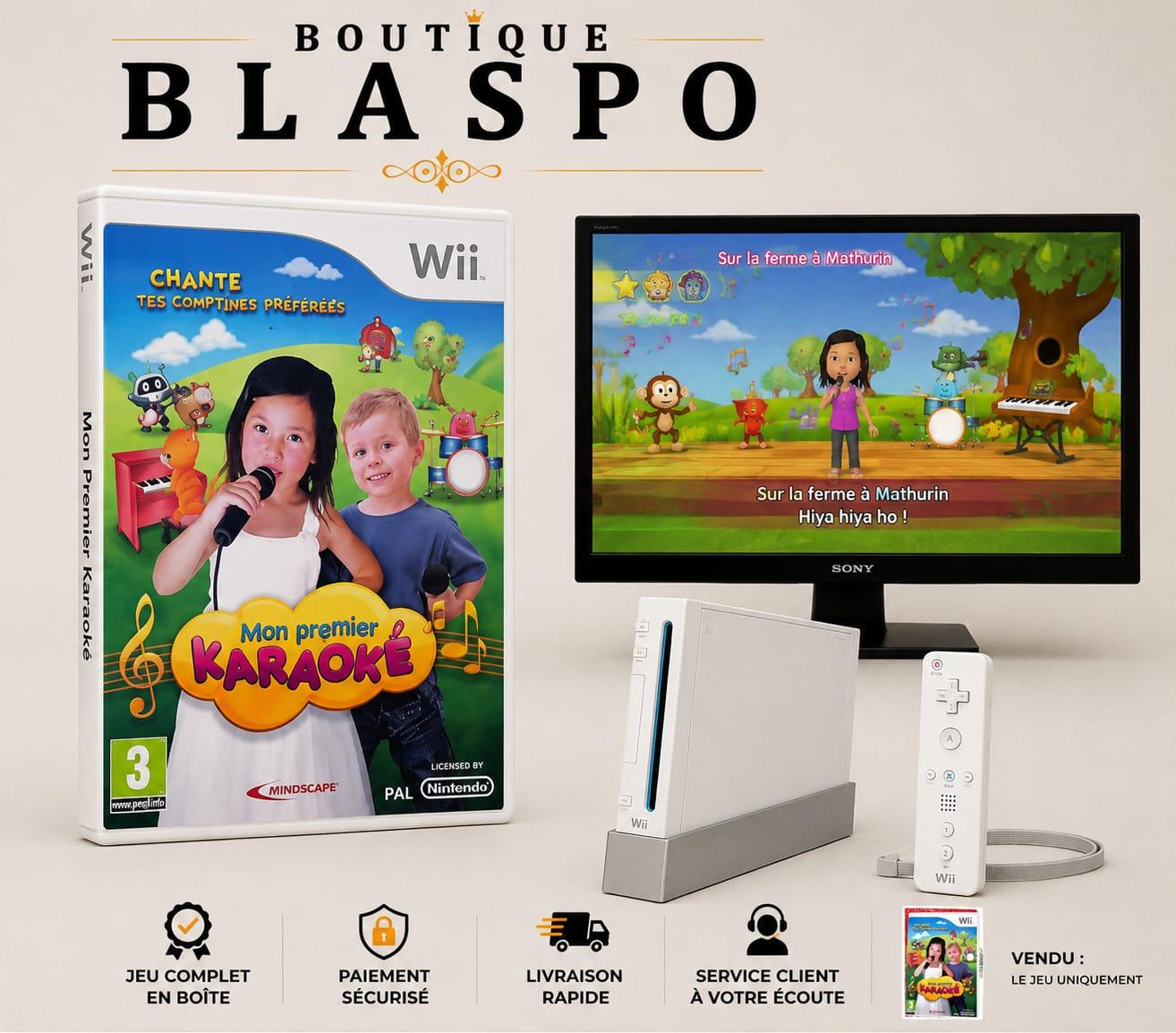 Mon Premier Karaoké – Jeu Wii | Chante Tes Comptines Préférées | Musical Enfant PEGI 3+ | PAL Français