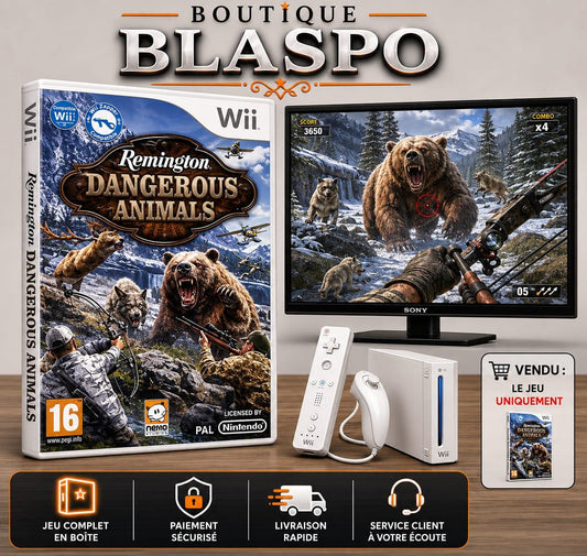 Remington Dangerous Animals Wii Jeu de Chasse Action Tir PAL Français