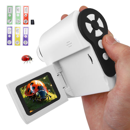 Microscope Portable 100-1000X avec Écran IPS 2" – Mini Microscope Éducatif Enfants & Étudiants