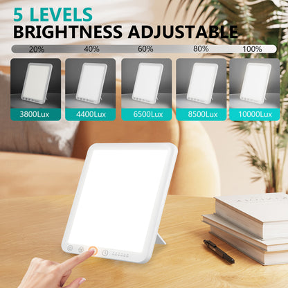 Lampe de Luminothérapie 15000 Lux – 3 Températures 5 Luminosités 6 Minuteurs – Lumière du Jour