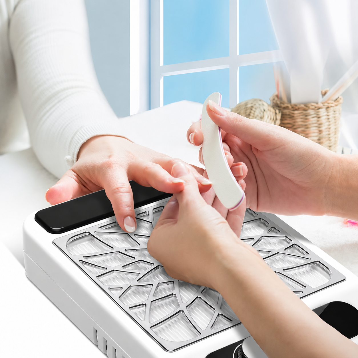 Collecteur de Poussière d'Ongles Professionnel – Aspirateur Manucure avec Filtre Réutilisable & Affichage LED
