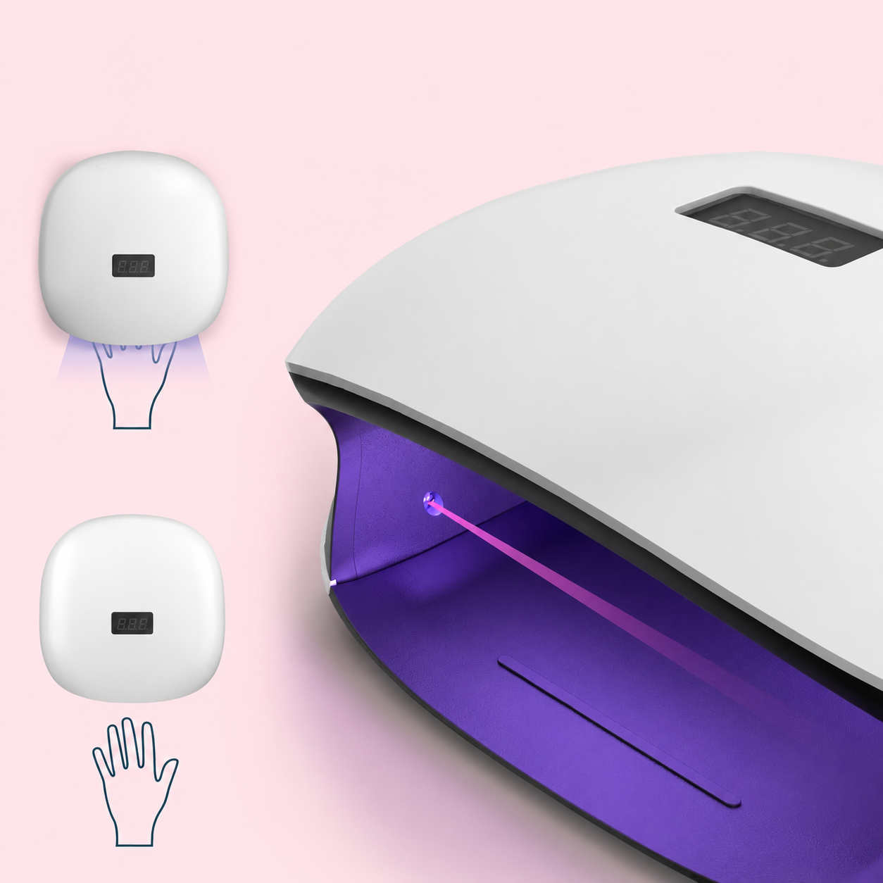 Lampe UV LED 48W Sèche-Ongles Professionnel – Écran LCD, Capteur Automatique, Compatible Gel UV, Semi-Permanent & Poly Gel