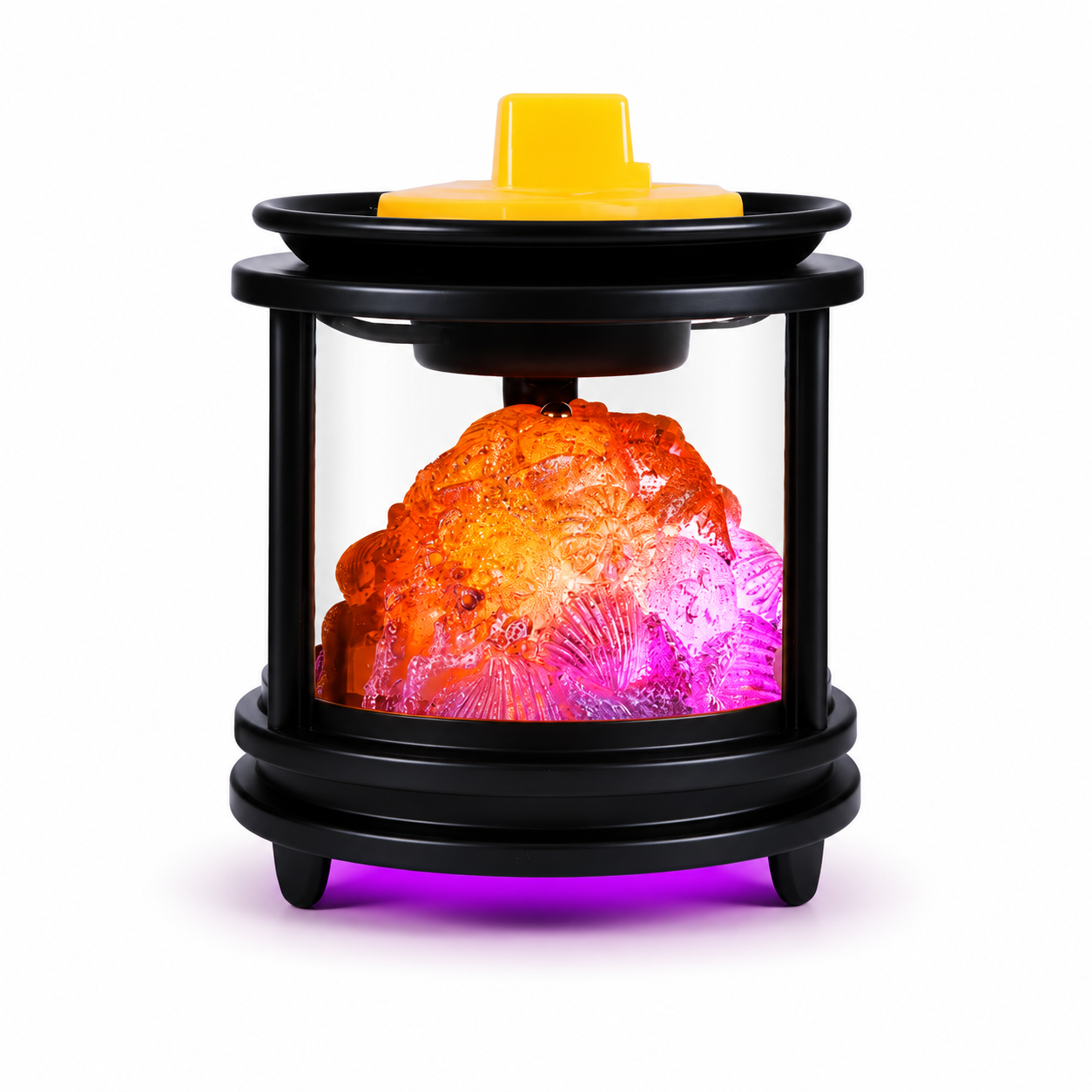 Chauffe-Cire Électrique pour Fondants Parfumés et Huiles Essentielles | Brûleur de Cire Décoratif avec Effet Feu de Bois pour Maison et Chambre