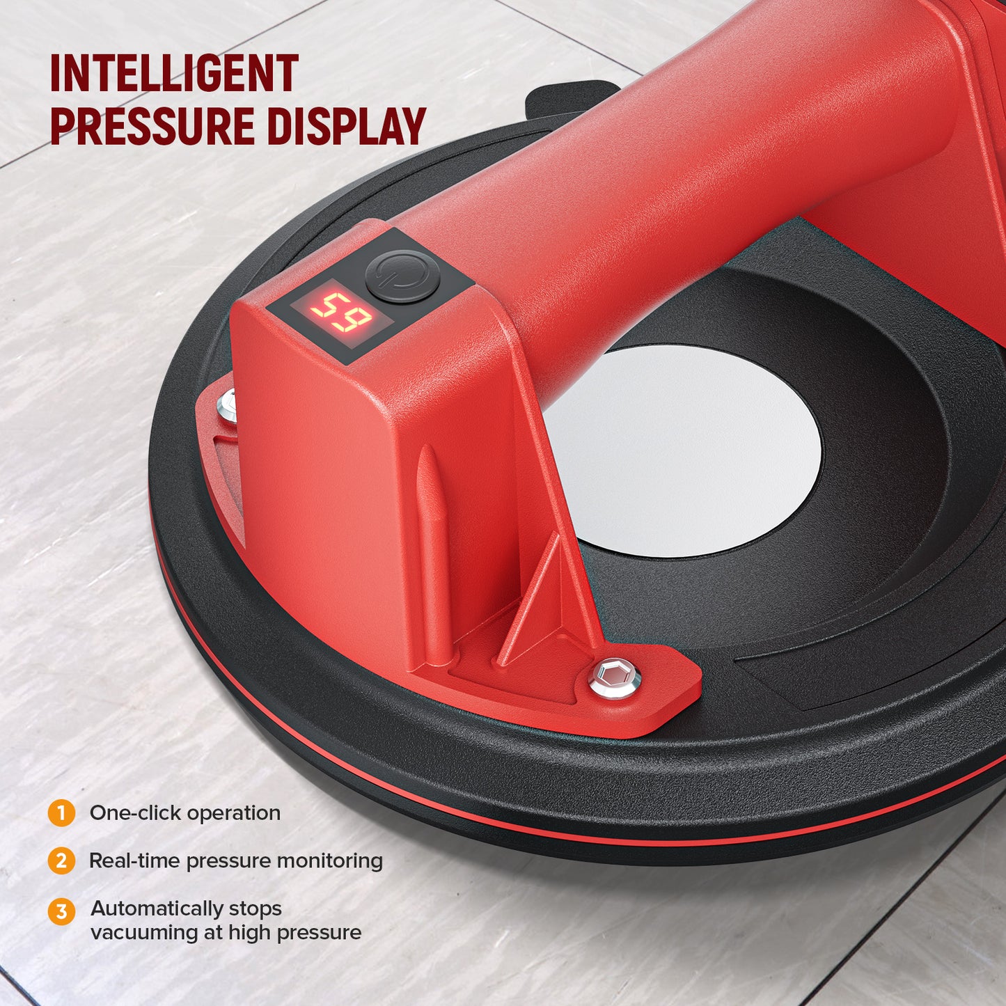 Ventouse Électrique Industrielle 8 Pouces 300KG – Outil de Levage pour Carrelage Verre Granit