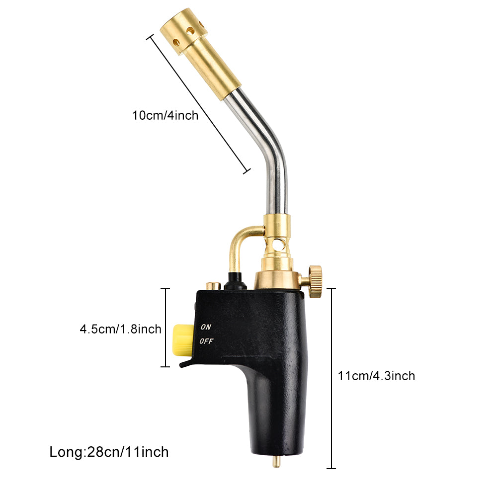 Chalumeau Propane avec 3 Buses 10/13/19 mm – Torche Soudage Brasage Chauffage Barbecue – Haute Température