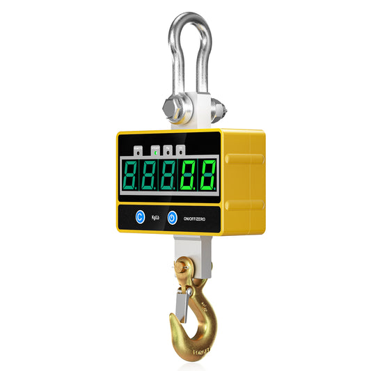 Balance Suspendue Numérique 2000Kg Écran LCD Crochet de Pesage Industriel Portable pour Grue Chantier Entrepôt