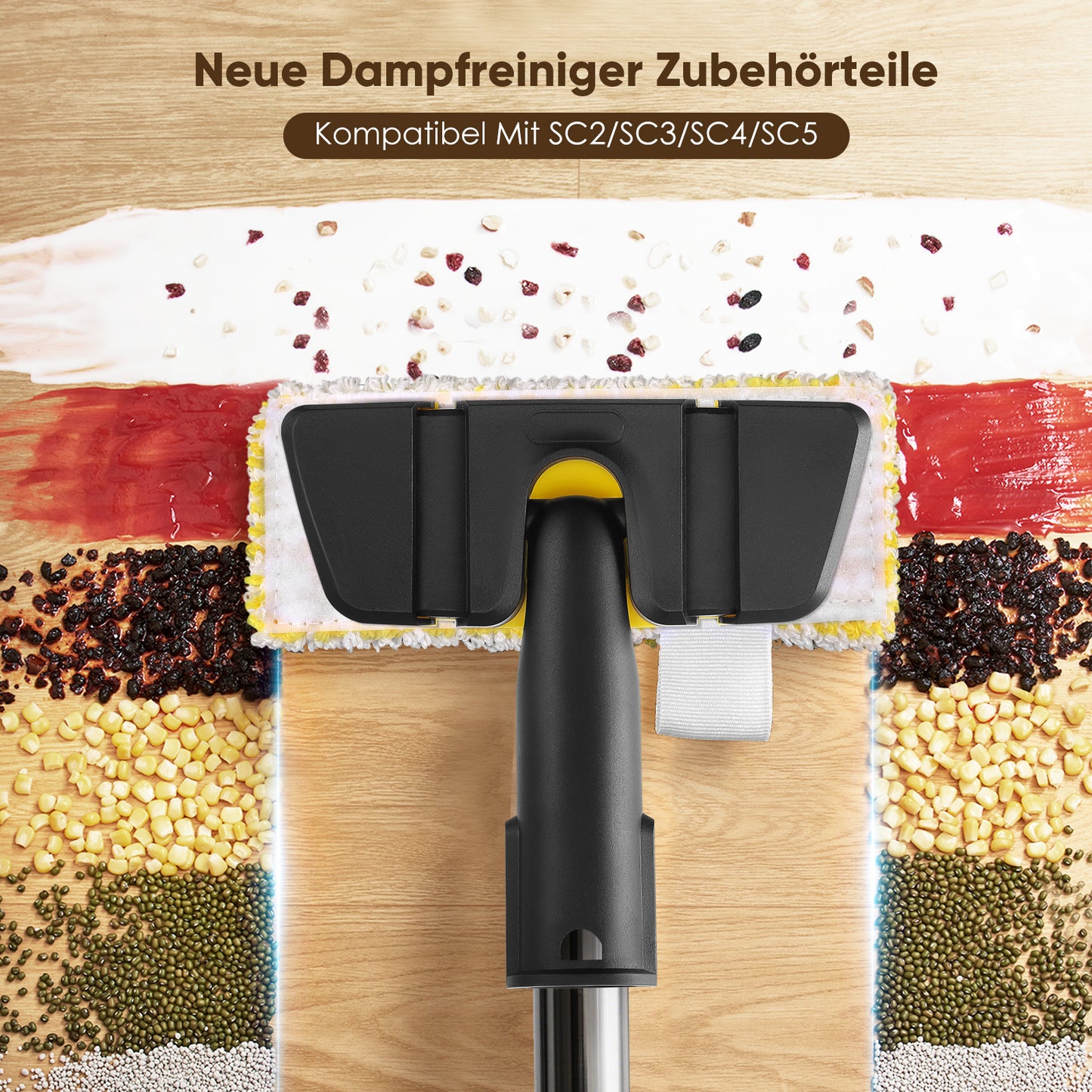 Kit Nettoyeur Vapeur Kärcher 3 Pièces – Buse Main + Chiffon Microfibre – Compatible SC1 SC2 SC3 SC4 SC5