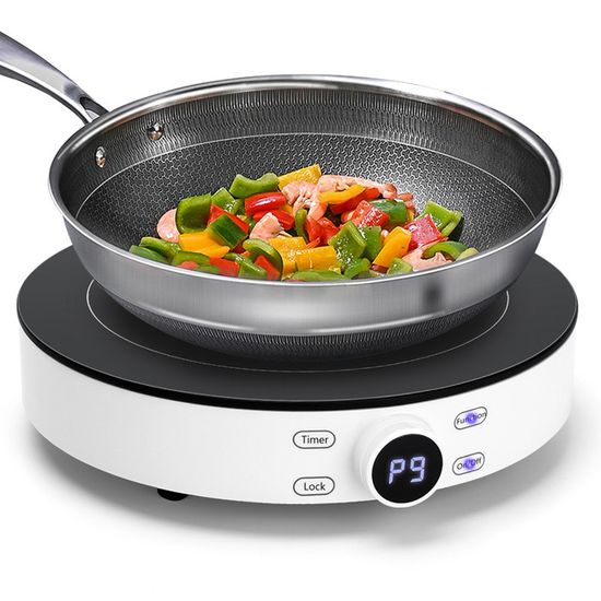 Plaque à Induction 2000W – Plaque de Cuisson Vitrocéramique Portable, Commande Tactile, Minuterie, Arrêt Automatique, Cuisine Rapide et Sécurisée