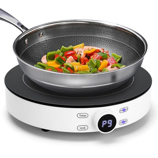 Plaque à Induction 2000W – Plaque de Cuisson Vitrocéramique Portable, Commande Tactile, Minuterie, Arrêt Automatique, Cuisine Rapide et Sécurisée