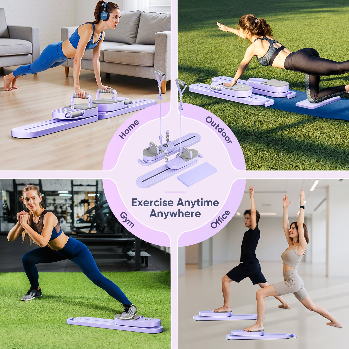 Planche d’Exercice Abdominale Multifonctionnelle avec Résistance à Rebond – Entraîneur de Musculation à Domicile pour Abdominaux, Bras et Jambes