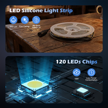 Éclairage Cible Fléchettes 360° Sans Ombre – 90 LED Luminosité Réglable – Support Compatible Cible 45 cm
