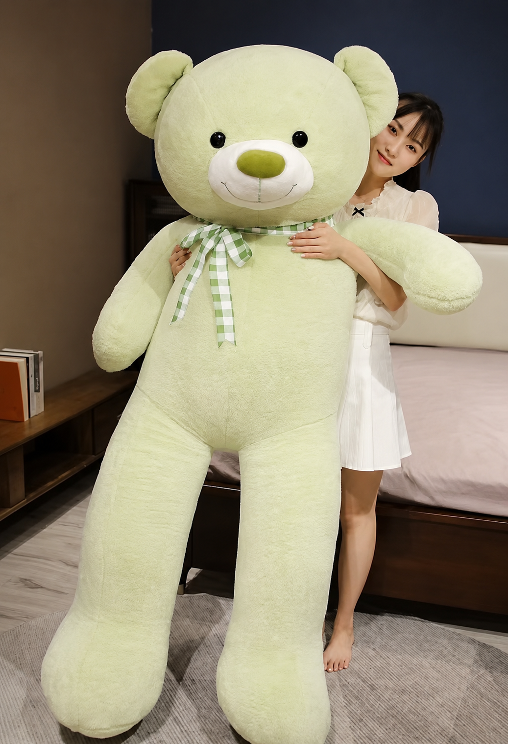 Ours en Peluche Géant 100 cm – Coussin XXL Ultra Doux | Cadeau Anniversaire, Saint-Valentin, Noël