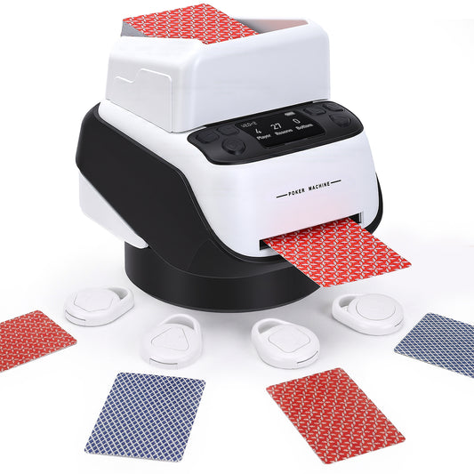 Mélangeur de Cartes Automatique 360° 2 en 1 Distributeur Poker Électrique USB Rotation Automatique