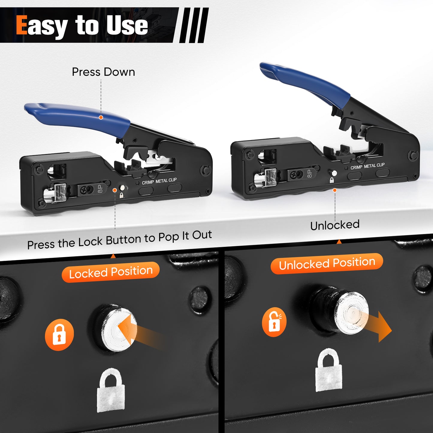 Kit Outils Réseau RJ45 Complet – Pince à Sertir + Testeur + Connecteurs Cat6/Cat7 – Installation Câble Ethernet