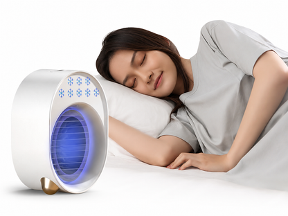 Mini Climatiseur Portable USB 4 en 1 – Ventilateur, Humidificateur, Refroidisseur, LED