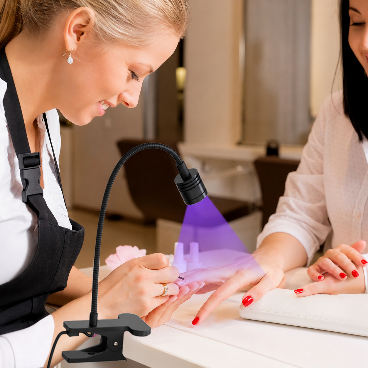 Lampe UV LED 5W Col de Cygne Réglable 360° – Séchoir USB Gel & Semi-Permanent & Nail Art