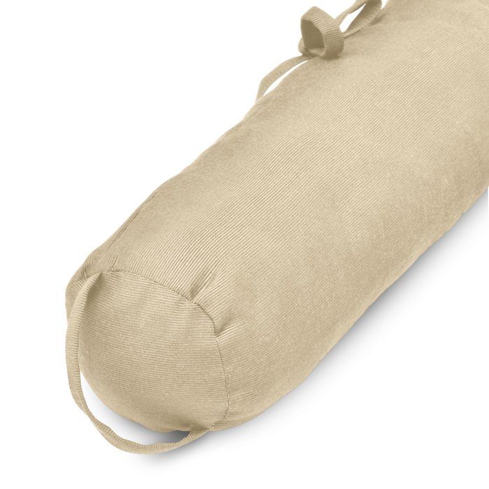 Détail du tissu et des attaches du boudin Beautissu Viento crème