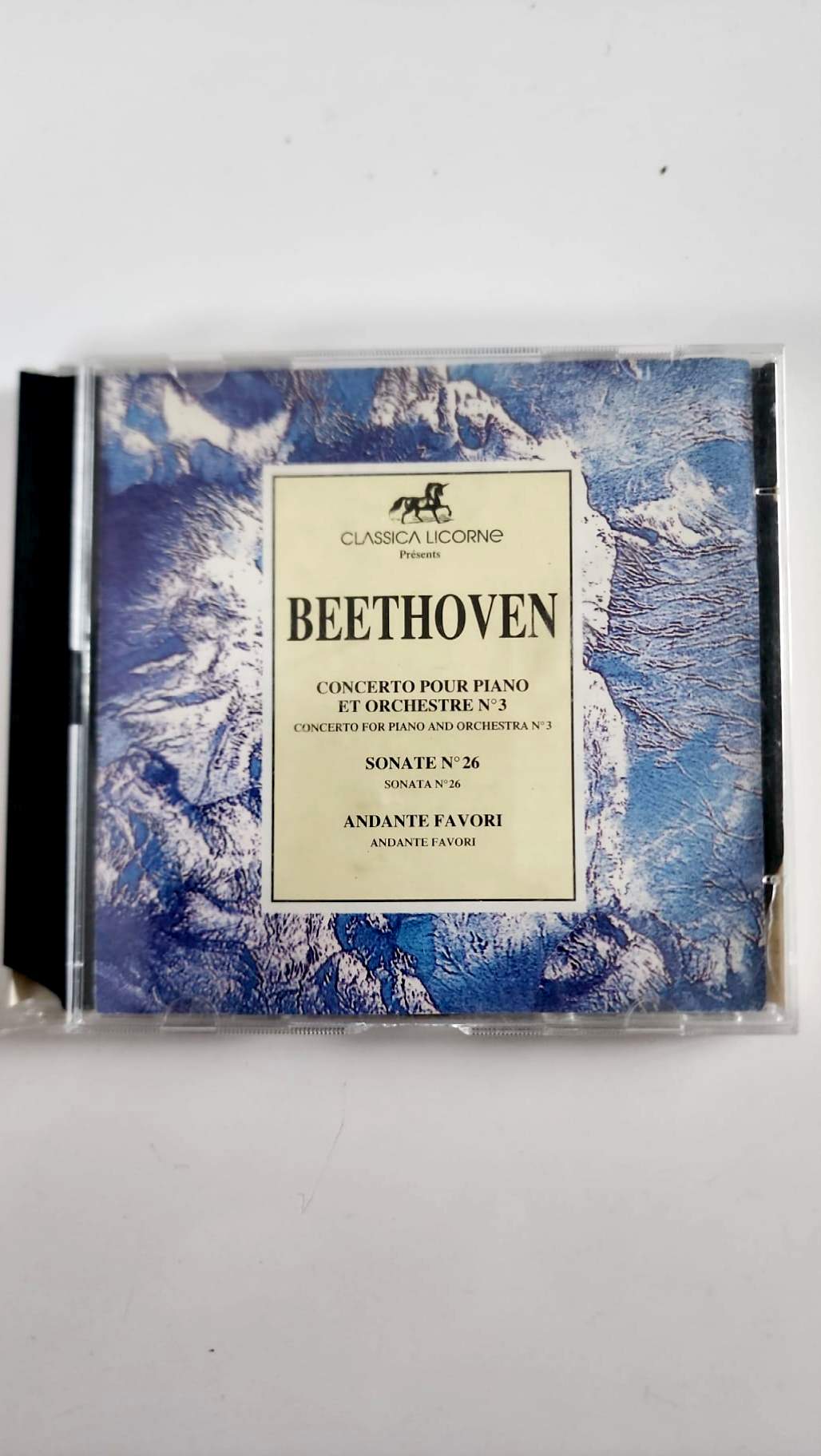 Beethoven – Concerto pour piano n° 3, Sonate n° 26 et Andante favori – CD Classica Licorne
