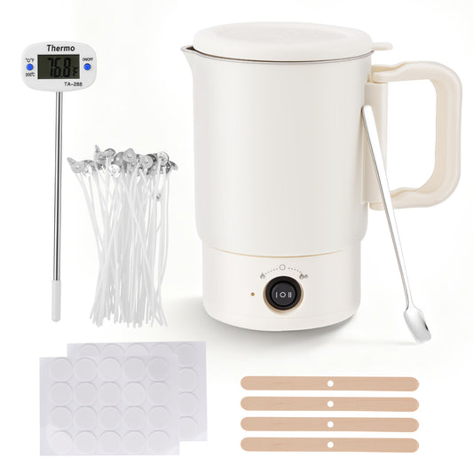 Kit Fabrication Bougies 600W – Chauffe-Cire Électrique 800 ml – Pot Fusion Cire DIY Savon
